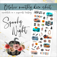 Load image into Gallery viewer, October Spooky Night Halloween FOILED monthly - Hobonichi Cousin A5 personal planner