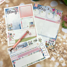 Load image into Gallery viewer, May Tiptoes Notes monthly sticker -25/26 Erin Condren Vertical Horizontal 7"x9", Happy Planner Classic, Mini &amp; Big