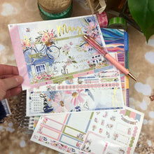 Load image into Gallery viewer, May Tiptoes FOILED monthly - Erin Condren Vertical Horizontal 7"x9"