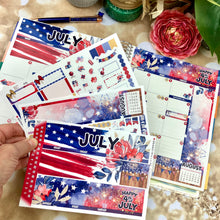 Load image into Gallery viewer, July Freedom monthly - Erin Condren Vertical Horizontal 7"x9", Happy Planner Classic, Mini &amp; Big