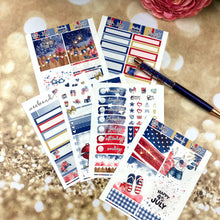 Load image into Gallery viewer, July Freedom - POCKET Mini Weekly Kit Planner stickers