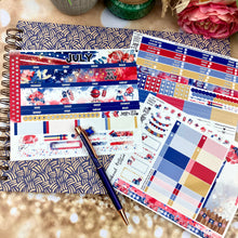 Load image into Gallery viewer, July Freedom -for Laurel Denise Planner stickers -Scout/Portrait, Anne/Vertical, Nancy/Horizontal, Rose/Project &amp; Mini