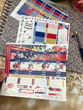 Load image into Gallery viewer, July Freedom FOIL -for Laurel Denise Planner stickers -Scout/Portrait, Anne/Vertical, Nancy/Horizontal, Small/Mini
