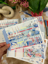 Load image into Gallery viewer, New Release August Hamptons FOILED monthly - Erin Condren Vertical Horizontal 7"x9"