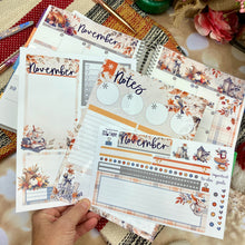 Load image into Gallery viewer, New Release November Thankful Hearts Notes monthly sticker -25/26 Erin Condren Vertical Horizontal 7"x9", Happy Planner Classic, Mini &amp; Big