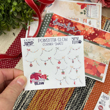 Load image into Gallery viewer, New Release December Poinsettia Glow Corner Swags planner stickers          (S-141-13)