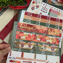 Load image into Gallery viewer, New Release December Poinsettia Glow FOIL -for Laurel Denise Planner stickers -Scout/Portrait, Anne/Vertical, Nancy/Horizontal, Small/Mini