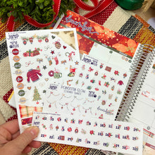 Load image into Gallery viewer, New Release December Poinsettia Glow Planner Stickers – Matching Extras + Bundle &amp; Save!