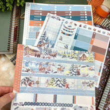 Load image into Gallery viewer, New Release January Snowy Hollow FOIL -for Laurel Denise Planner stickers -Scout/Portrait, Anne/Vertical, Nancy/Horizontal, Small/Mini