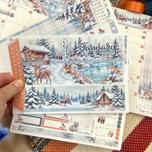 Load image into Gallery viewer, New Release January Snowy Hollow '27 monthly - Erin Condren Vertical Horizontal 7"x9", Happy Planner Classic, Mini &amp; Big (Copy)