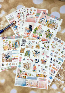 Farmhouse Market JOURNAL sheet - planner stickers          (S-132-39)