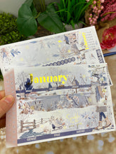 Load image into Gallery viewer, January Winter Haze FOILED monthly - Erin Condren Vertical Horizontal 7&quot;x9&quot;