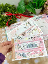 Load image into Gallery viewer, February Warm Hearts FOILED monthly - Erin Condren Vertical Horizontal 7"x9"