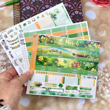 Load image into Gallery viewer, New Release March Lucky Charm FOIL -for Laurel Denise Planner stickers -Scout/Portrait, Anne/Vertical, Nancy/Horizontal, Small/Mini