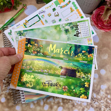 Load image into Gallery viewer, New Release March Lucky Charm FOILED monthly - Erin Condren Vertical Horizontal 7"x9"