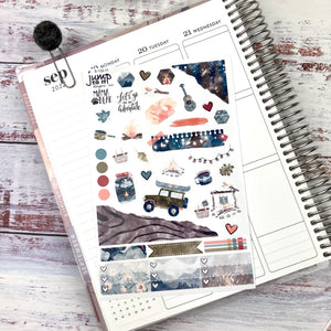 Campfire JOURNAL sheet - planner stickers          (S-132-11)