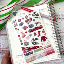 Load image into Gallery viewer, Cozy Holiday Christmas JOURNAL sheet - planner stickers          (S-132-12)