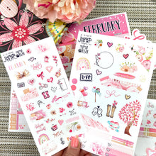 Load image into Gallery viewer, February Valentine Love Deco sheet - planner stickers          (S-109-44)