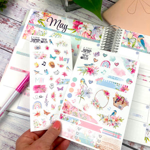 May Spring Bouquet Deco sheet - planner stickers          (S-109-47)
