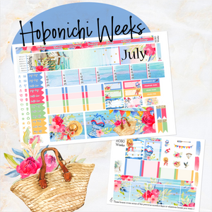 July Seaside 4th monthly - Hobonichi Weeks personal planner