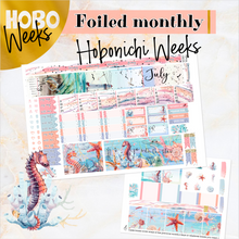 Load image into Gallery viewer, July Sea Treasures FOILED monthly - Hobonichi Weeks personal planner