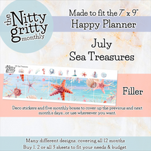 Load image into Gallery viewer, July Sea Treasures - The Nitty Gritty Monthly - Happy Planner Classic