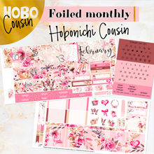 Load image into Gallery viewer, February Love Pups FOILED monthly - Hobonichi Cousin A5 personal planner