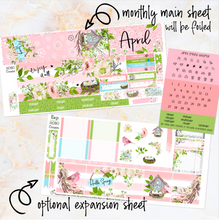Load image into Gallery viewer, April Spring Whisper FOILED monthly - Hobonichi Cousin A5 personal planner