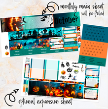 Load image into Gallery viewer, October Haunting Halloween FOILED monthly - Hobonichi Cousin A5 personal planner