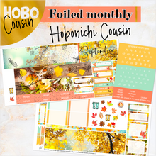 Load image into Gallery viewer, September Autumn Daze FOILED monthly - Hobonichi Cousin A5 personal planner