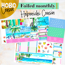 Load image into Gallery viewer, August Aloha FOILED monthly - Hobonichi Cousin A5 personal planner