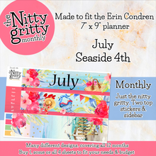 Load image into Gallery viewer, July Seaside 4th - The Nitty Gritty Monthly - Erin Condren Vertical Horizontal