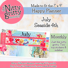 Load image into Gallery viewer, July Seaside 4th - The Nitty Gritty Monthly - Happy Planner Classic