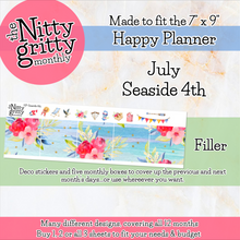 Load image into Gallery viewer, July Seaside 4th - The Nitty Gritty Monthly - Happy Planner Classic