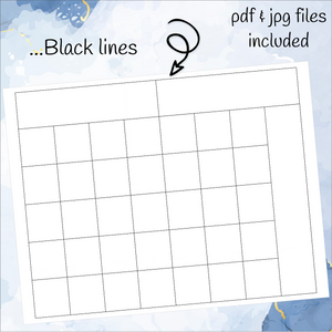 Blank Month at a Glance to use with our EC A5 monthlies