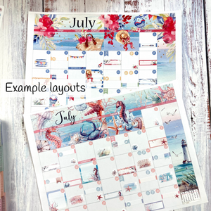 Blank Month at a Glance to use with our EC A5 monthlies