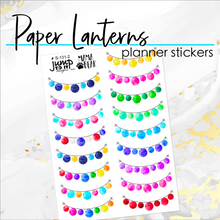 Load image into Gallery viewer, Paper Lanterns banner bunting - planner stickers          (S-131-2)