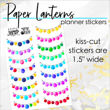 Load image into Gallery viewer, Paper Lanterns banner bunting - planner stickers          (S-131-2)