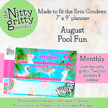 Load image into Gallery viewer, August Pool Fun - The Nitty Gritty Monthly - Erin Condren Vertical Horizontal