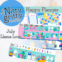 Load image into Gallery viewer, July Llama Love - The Nitty Gritty Monthly - Happy Planner Classic
