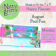 Load image into Gallery viewer, August Pool Fun - The Nitty Gritty Monthly - Happy Planner Classic