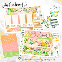 Load image into Gallery viewer, August Sunkissed Summer monthly - Erin Condren Vertical Horizontal 7&quot;x9&quot;, Happy Planner Classic, Mini &amp; Big