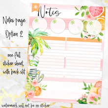 Load image into Gallery viewer, August Sunkissed Summer Notes monthly sticker - Erin Condren Vertical Horizontal 7&quot;x9&quot;, Happy Planner Classic, Mini &amp; Big
