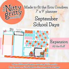 Load image into Gallery viewer, September School Days - The Nitty Gritty Monthly - Erin Condren Vertical Horizontal