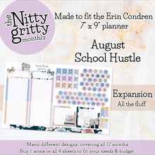 Load image into Gallery viewer, August School Hustle - The Nitty Gritty Monthly - Erin Condren Vertical Horizontal