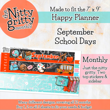 Load image into Gallery viewer, September School Days - The Nitty Gritty Monthly - Happy Planner Classic