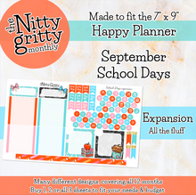 Load image into Gallery viewer, September School Days - The Nitty Gritty Monthly - Happy Planner Classic