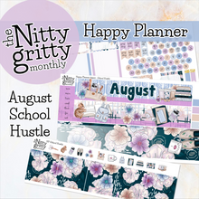 Load image into Gallery viewer, August School Hustle - The Nitty Gritty Monthly - Happy Planner Classic