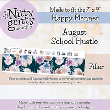 Load image into Gallery viewer, August School Hustle - The Nitty Gritty Monthly - Happy Planner Classic