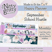 Load image into Gallery viewer, September School Hustle - The Nitty Gritty Monthly - Happy Planner Classic